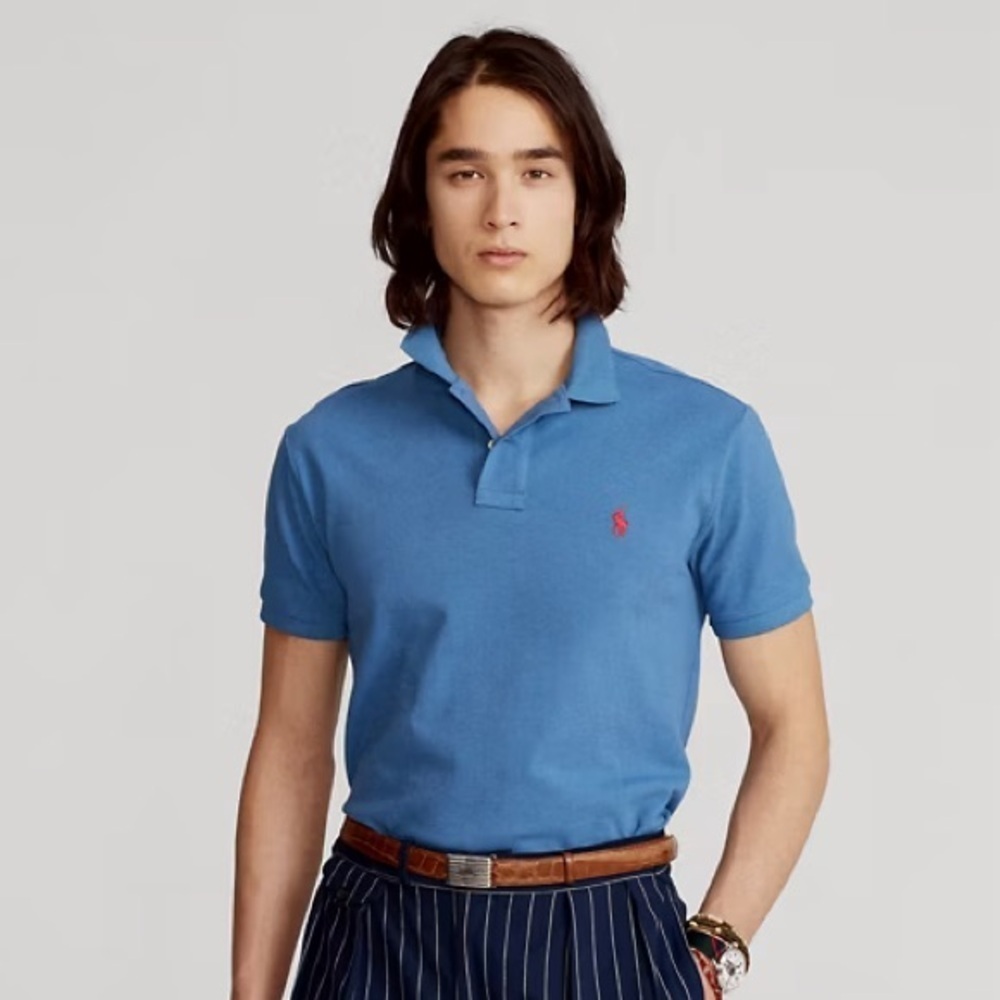 Ralph Lauren delta blue men’s mesh classic fit polo size XL short sleeves shirt